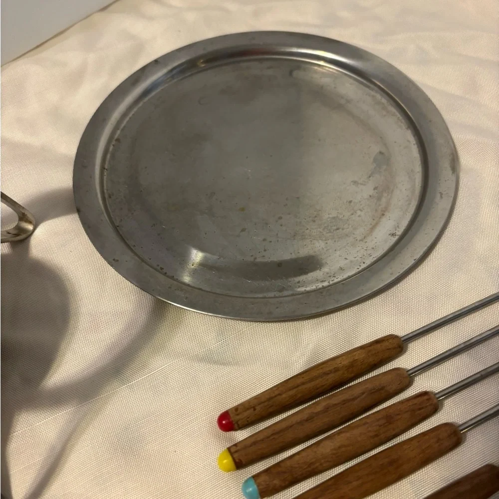 Vintage MCM Complete Fondue Set 11 Pieces by Monarch Steel Japan